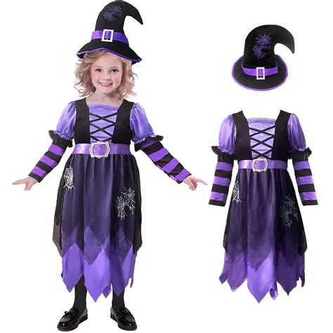 Kitimi Witch Costume for Girls, Halloween Girls Witch Costume, Kids ...