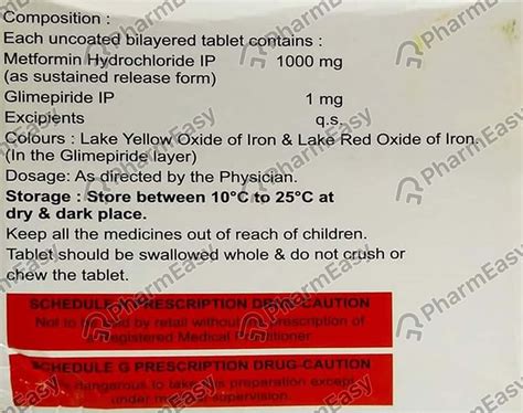 Apriglim Mf 1mg Strip Of 15 Tablets: Uses, Side Effects, Price & Dosage ...