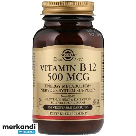 Solgar-Vitamin B12 500 mcg Vegetable Capsules - United Kingdom, New ...