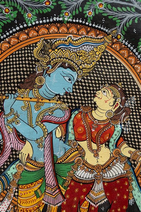Colorful Radha-Krishna Pattachitra Painting – Kalantir