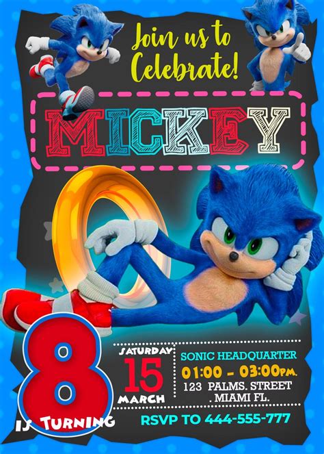 Sonic Birthday Invitations Template Free | dev.onallcylinders.com
