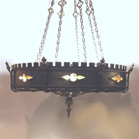 Monumental Detroit Gothic Medieval Renaissance Revival Brass and Steel Chandelier at 1stDibs ...