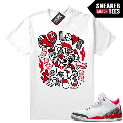 Fire red 3s matching shirt | Fire Red Sneaker tees