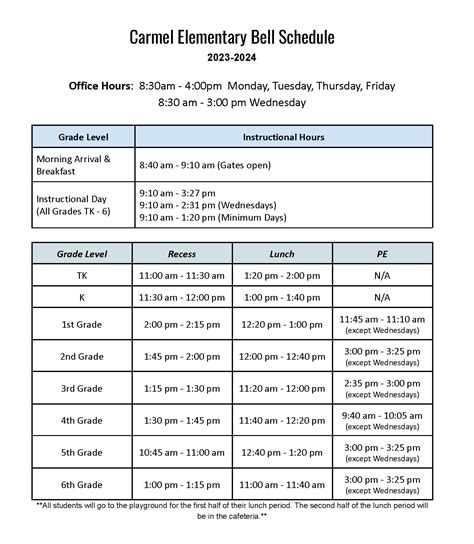 Oak Hollow Elementary Bell Schedule at Herman Dunlap blog