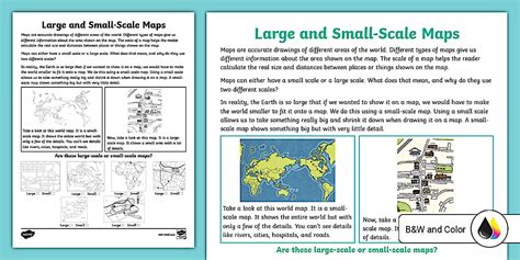 Map Scales Worksheet for 3rd-5th Grade