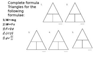 Physics Formula Triangles 的图像结果