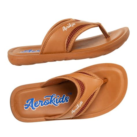 Aerokids Boys Tan Thong Style Lightweight Sandal (CS67_TAN) – The ...