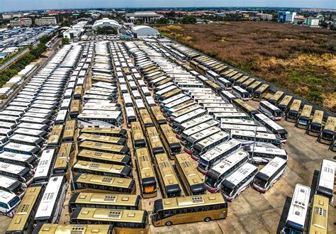 AFP photo shows buses parked due to Covid -- not Thai transport strike ...