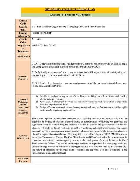 Building Resilient Organizations Managing Crisis and Transformation ...