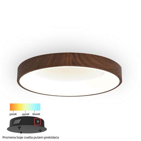 Plafonjera Vesta 527 29W 3000/4500/6000K Tamno drvo 201566 | Volim svoj dom