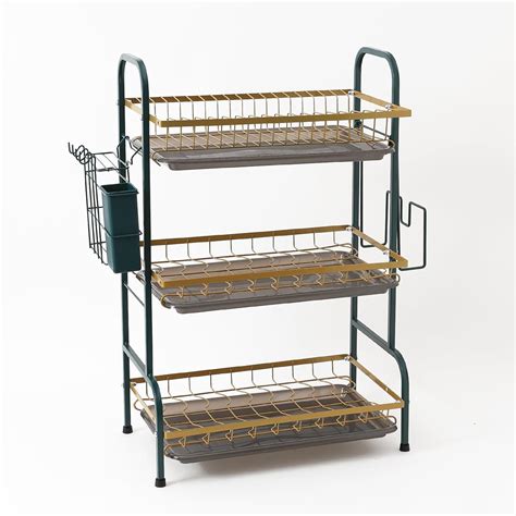 UMAI Kitchen Utensil Organizer | 3-Layer Bowl Holder with Drain Storage ...