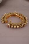 Buy Gold Plated Stones Embellished Pacheli Kada by Smars Jewelry Online ...