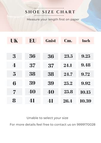 Gnist Women Footwear - Find your shoe Size - Size chart – Gnist Footwear