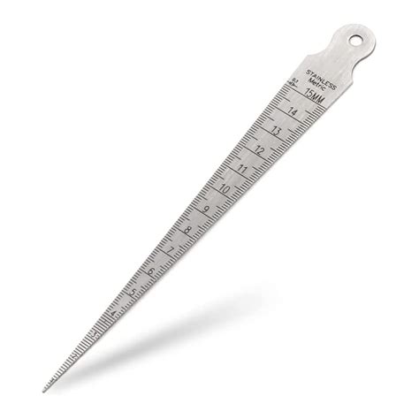 Buy Taper Gage, Bestgle 1-15mm Stainless Steel Tapered Gauge Depth ...