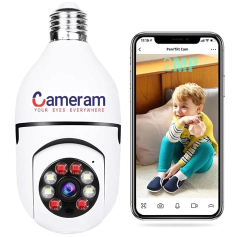 Buy CAMERAM AK93 New Full HD Bulb Shape 3MP Full HD Pan/Tilt Wireless ...