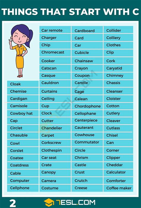 Items That Start With C