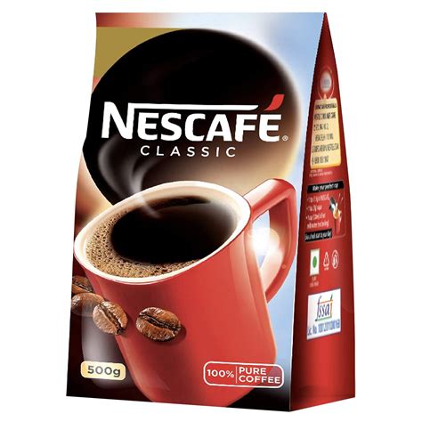 NESCAFE Classic Instant Coffee Powder, 500 g Pouch | Instant Coffee ...