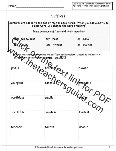 Prefixes And Suffixes Worksheet - Proworksheet