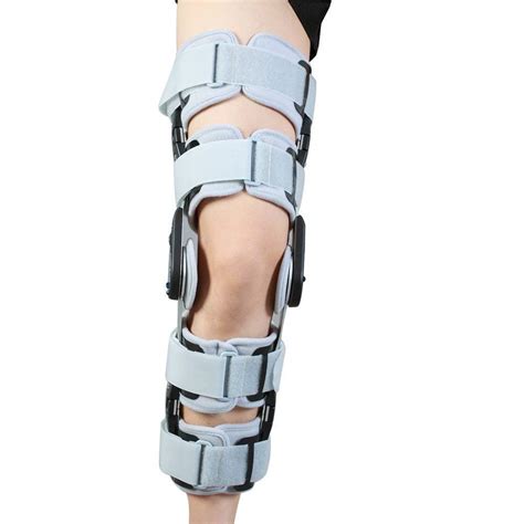 Buy Hinged Knee Brace Support Adjustable ROM Knee Brace Patella Knee ...