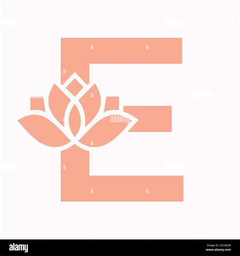 Letter E Flower Concept For Botanic Symbol. Beauty Sign Stock Vector Image & Art - Alamy