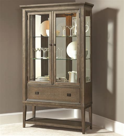 American Drew Park Studio Contemporary Curio China Cabinet with 2 Glass ...
