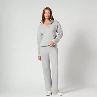 Womens Grey & Gray Relaxed Leg Pull On Pants