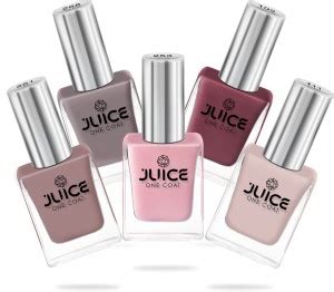 Juice Nail Paint Combo 32 Petal Pink, Camel, Sun Kissed, Dusty Coral ...
