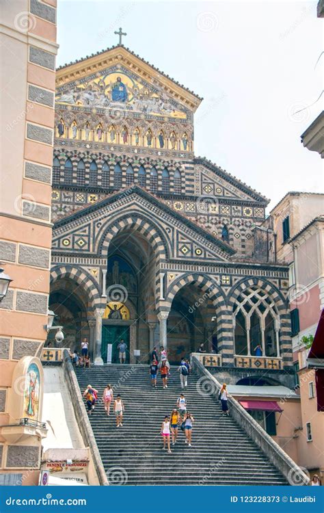 Amalfi cathedral editorial stock photo. Image of attraction - 123228373