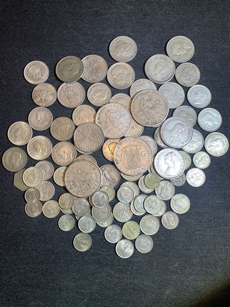 One Pound. 454 GRAMS SILVER FOREIGN COINS DIFFERENT COUNTRIES for Sale ...