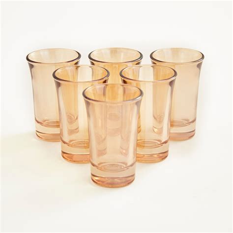 Buy Showstopper Seong Amber Shot Glass with Bamboo Base - 45ml - 7Pcs ...