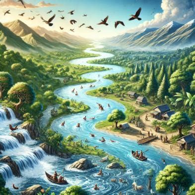 Imagine you are a river. Write a short paragraph describing your ...