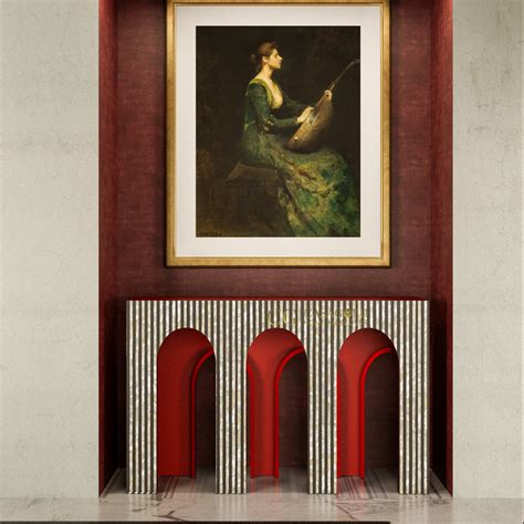 Inlay Entryway Console- Arched Elegance