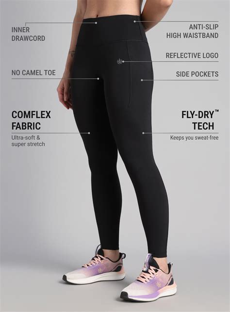 Buy Women's Black The Run Project Comflex Tights Online in India | Cult ...