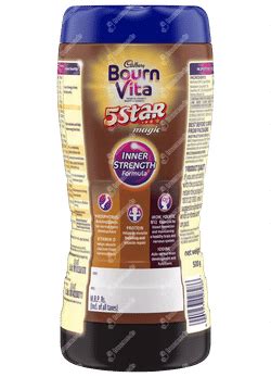 Cadbury Bournvita Five Star Magic Powder Jar 500 GM - Uses, Side ...