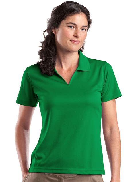 Sport-Tek - Sport-Tek Women's V Neck Lightweight Wick Moisture Polo ...