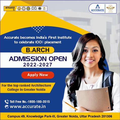 B.Arch Admission Open 2022 - 2027