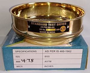 Test Sieve 8 inch (Diameter 200 mm) 4.75 mm Stainless Steel Mesh with ...