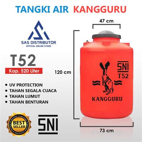 Promo Tangki Air 550 Liter / Tandon Air 500 Standar SNI / Toren Air 550 ...