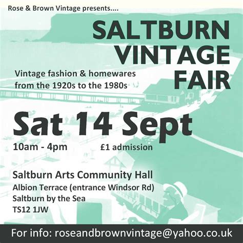 Saltburn Vintage Fair, Saltburn Community Hall, Saltburn-by-the-sea, 14 ...