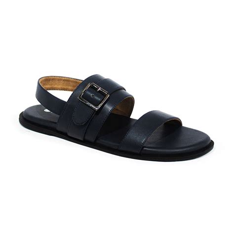 Leo Dual Strap Vegan Leather Blue Men Sandals – Planet Paaduks