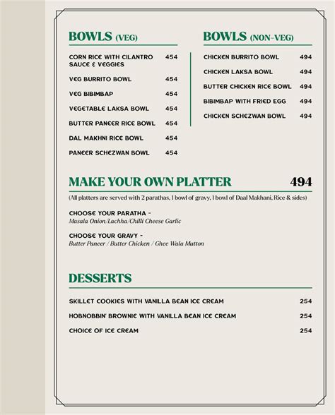 Menu at Hobnob Gourmet Cafébar, Indore, 1C/CA