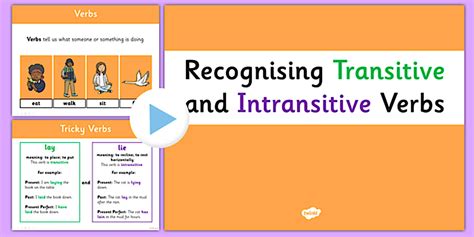 Recognising Intransitive and Transitive Verbs PowerPoint