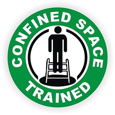 Confined Space Trained & Certified Hard Hat Sticker/Helmet Decal Label ...