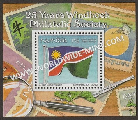 2003 Namibia - 25 Yrs of PHIL. SOCIETY Miniature sheet – Worldwidemint