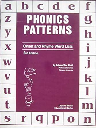 Phonics Patterns Onset & Rhyme Word Lists : Fry, Edward: Amazon.in: Books