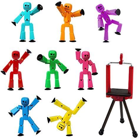Zing Toys Stikbot 8 Solid Pink/Yellow/Light Blue/Green/Dark Blue/Purple ...