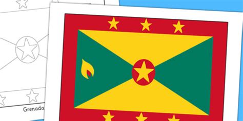 Grenada Flag Display Poster