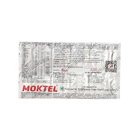 Moktel Tablet: Uses, Side Effects, Price, Dosage & More Info - PharmEasy