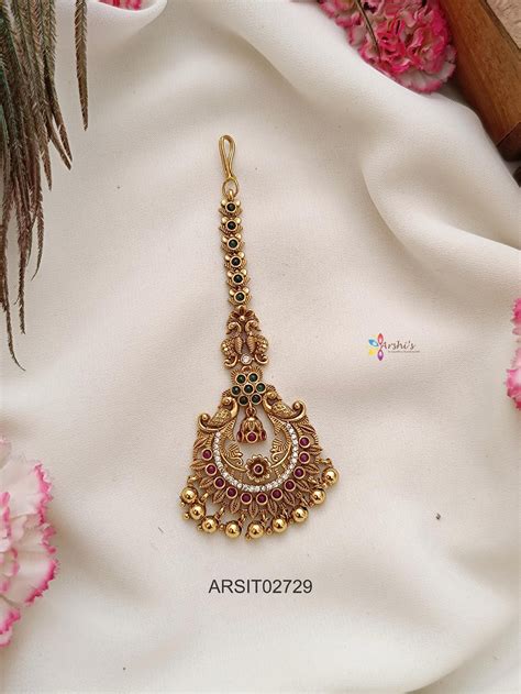 Peacock Design Maangtikka – Arshis