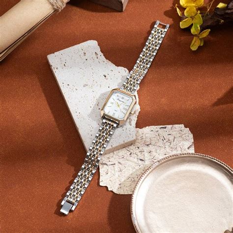xinyunkou New Arrival Minimalist Square Brick-Face Steel Band Women's ...